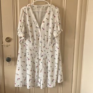 Madewell Daylily Pintuck Dress in Sweet Blossoms